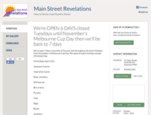 Tablet Screenshot of mainstreetrevelations.com.au